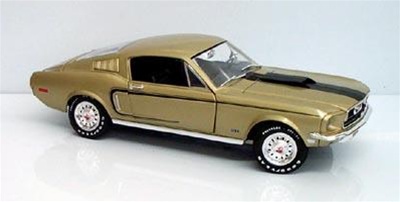 1968 Ford Mustang Fastback CJ428 Sunlit Gold with Black Striping