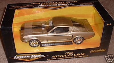 1968 Ford Mustang Fastback CJ428 Sunlit Gold with Black Striping