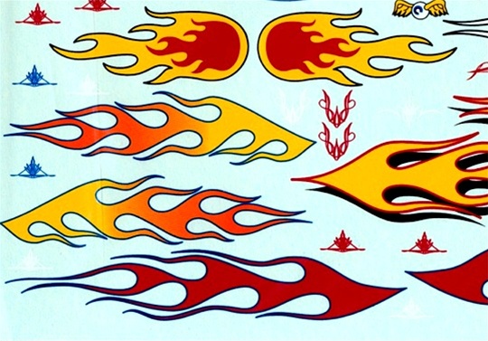 Old School Flames Decal Sheet (1/25 or 1/24)