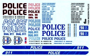 Modern Police Cars Gofer Decals (1/25 or 1/24)