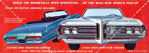 1969 Pontiac Bonneville Open Sportster/Pick-up (3 'n 1) Stock, Custom or  Pick-up (1/25) (si)