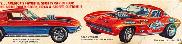 1963 Corvette (4 'n 1) Stock, Road Racer, Street Custom, Drag (1/16)
