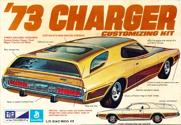 1973 Dodge Charger (3 'n 1) Stock, Station Wagon, Panel Wagon (1/25) (fs)