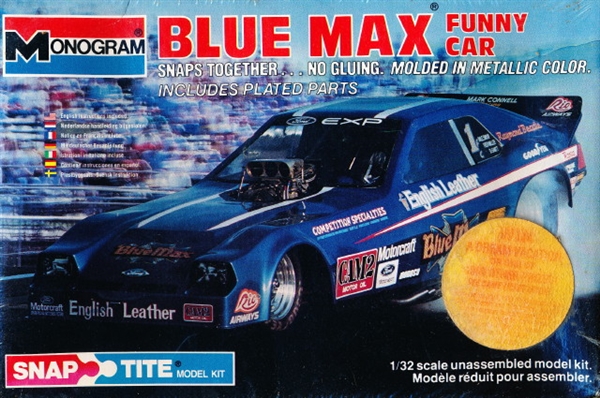 blue max funny car model kit