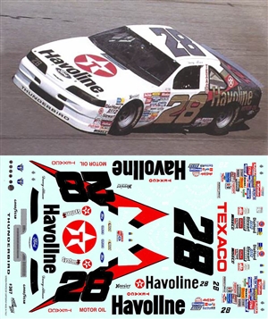 28 Havoline Davey Allison 1989 Thunderbird Decal