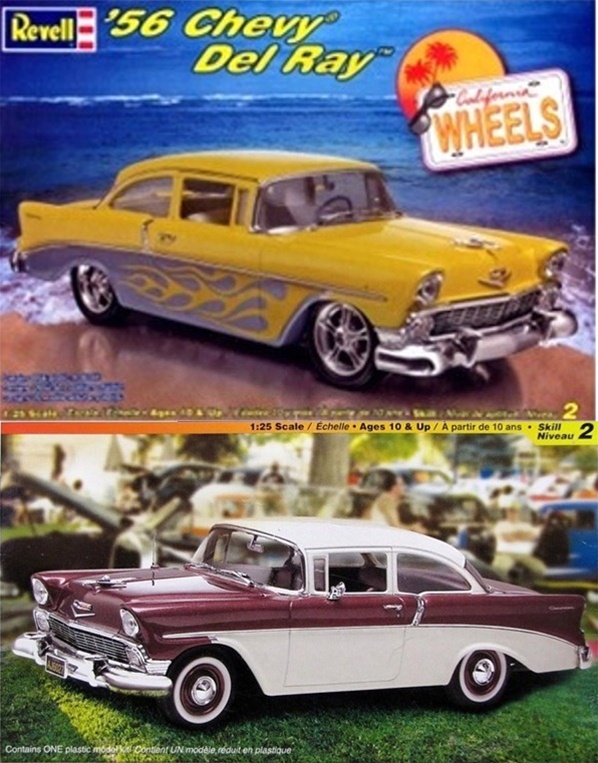 1956 Chevy 210 Del Ray Sedan (2 'n 1) Stock or Custom (1/25) (fs)