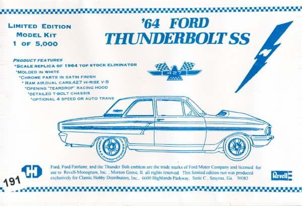 Revell 64 best sale ford fairlane thunderbolt