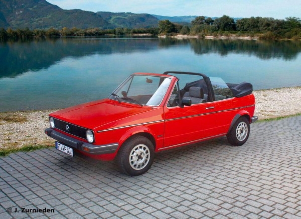 Volkswagen Golf I Cabrio 1978-1994 - Indoor Autoabdeckung - Rot