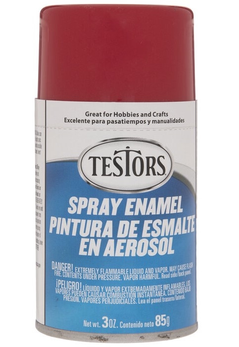 Testors Enamel Spray Paint 3oz Metal Flake Red